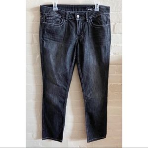William Rast dark wash gray denim skinny jeans